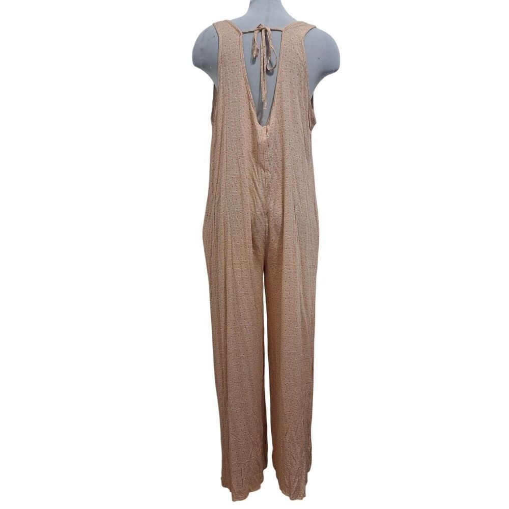 Veveret Boho Casual Chic Peach Pleasure Jumpsuit Large NWT - Picture 2 of 13